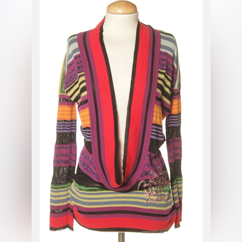 Desigual Colorful Striped Women’s Sweater